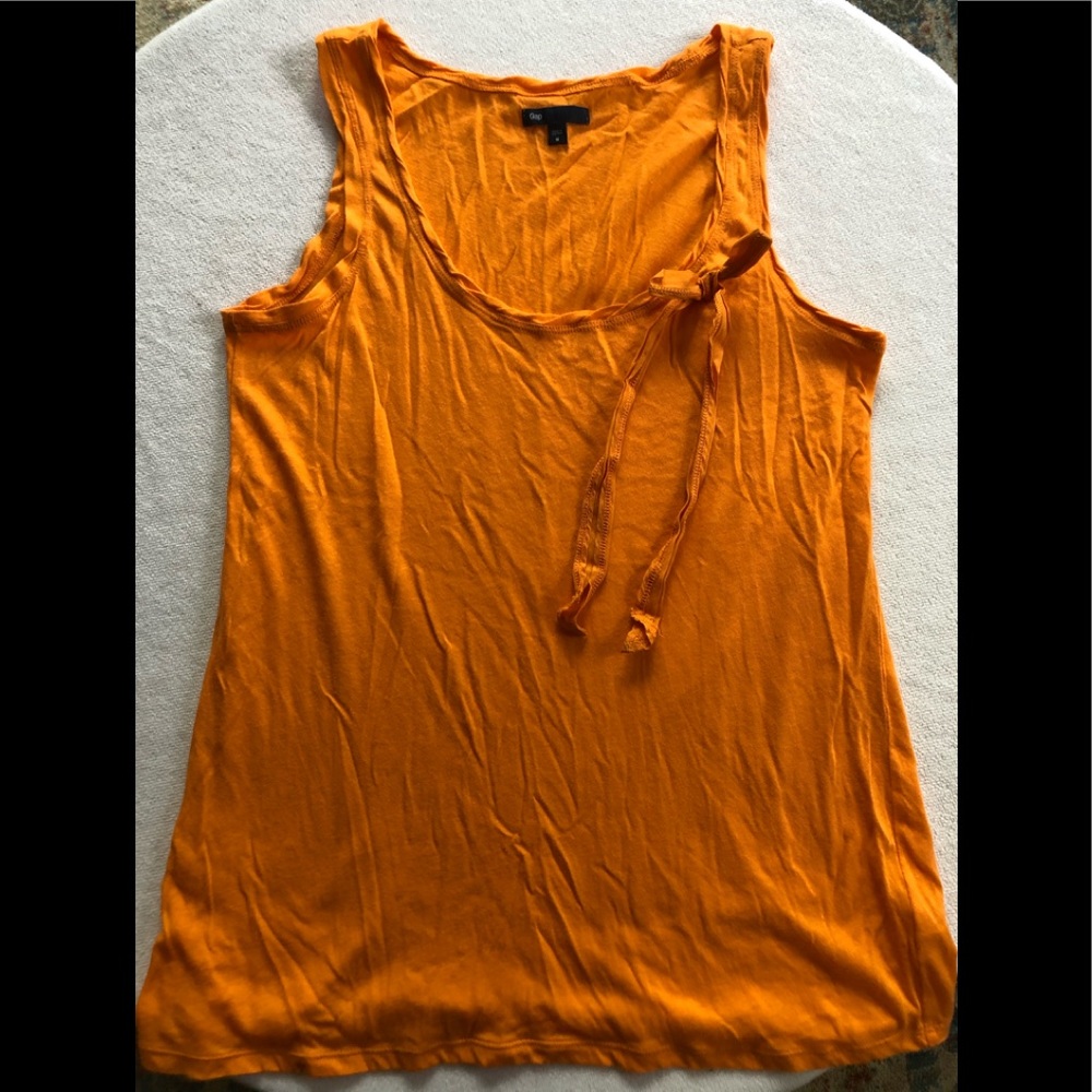 GAP Orange Sleeveless Tank Top with bow detail